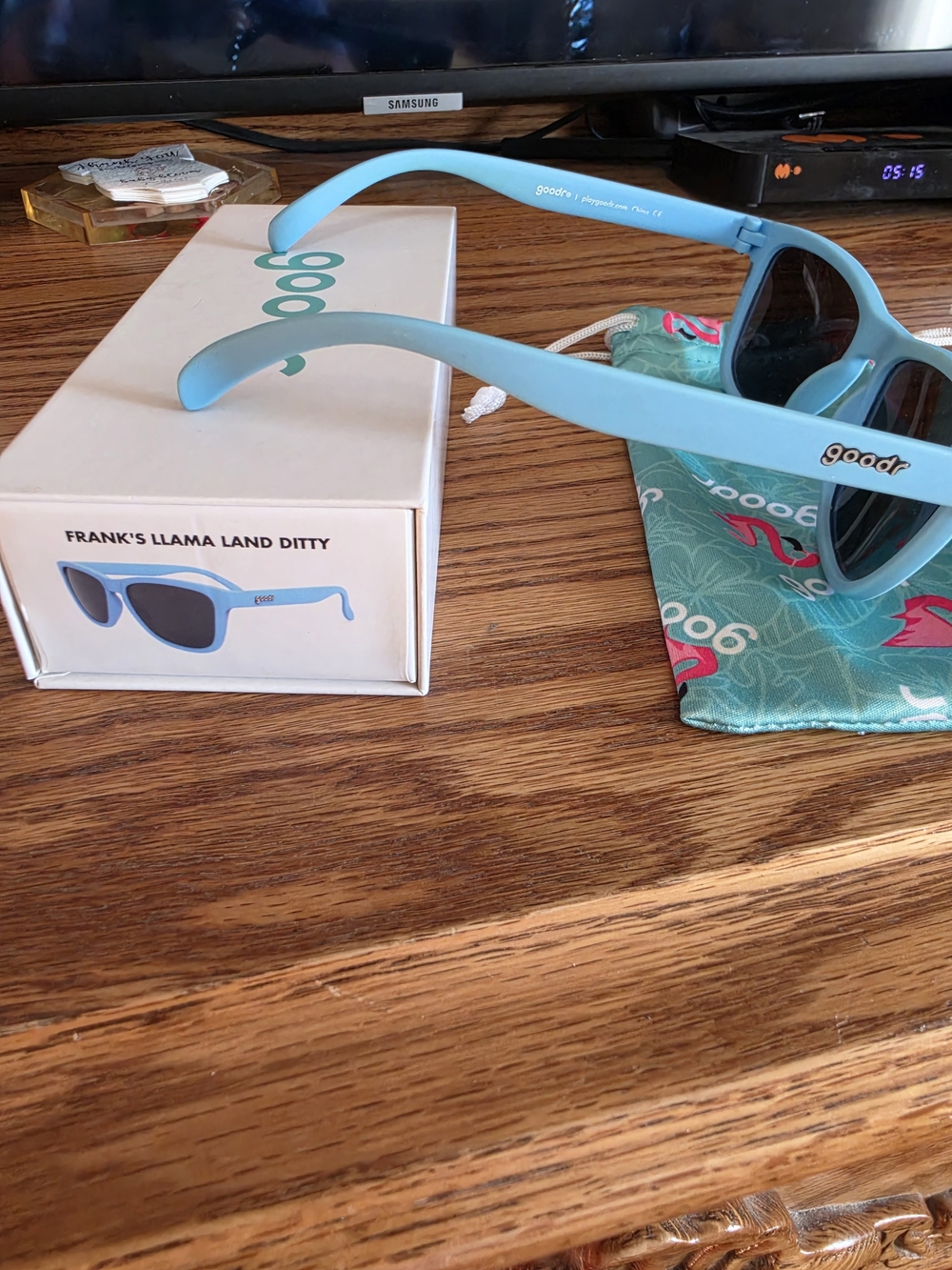 goodr Sunglasses in Light Blue - Frank's Llama Land Ditty